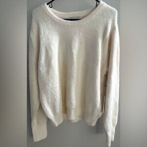 Rachel Zoe Fuzzy Cream Sweater